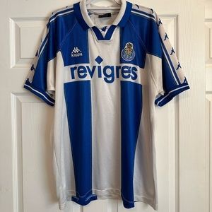 Men’s 1999-2000 FC Porto FCP Dragoes Soccer Jersey Shirt Home Kappa REVIGRES